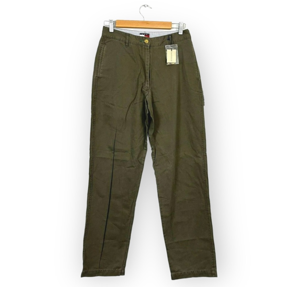 NWT TOMMY HILFIGER Green High Rise Tapered Pants
